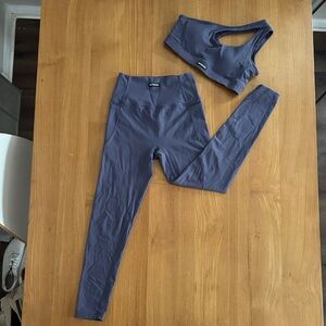 Doyoueven Seamed Set – Blue – Size S – Asymmetrical Top – Pockets